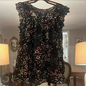 ModCloth Floral Flutter Sleeve Blouse​​